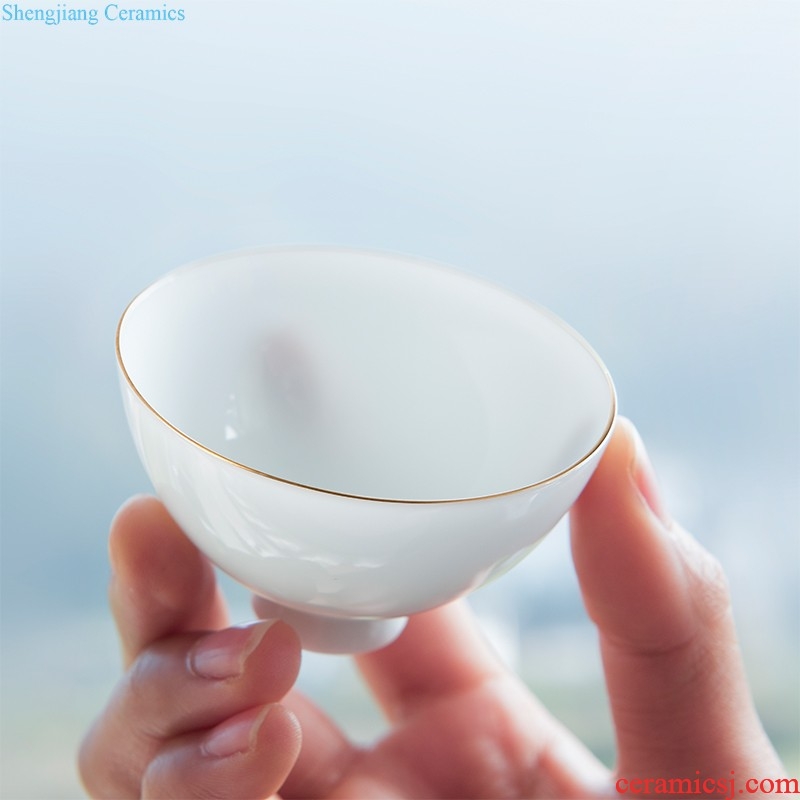 Jizhou kiln konoha temmoku kunfu tea glass ceramic sample tea cup big bowl master cup single cup lamp cup