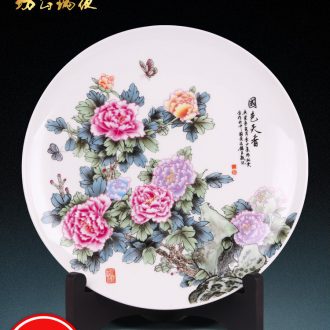 Jingdezhen ceramics golden pheasant peony large ground vases, flower arranging Chinese style home sitting room adornment is placed