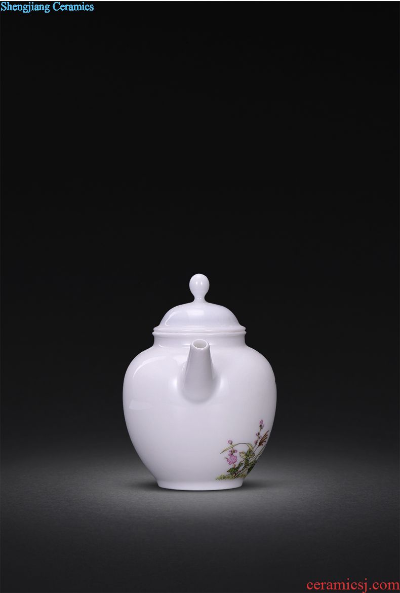 JingJun Jingdezhen longfeng hand-painted porcelain ceramic pot of bearing dry plate of a pot of ground mat tea table with porcelain tea