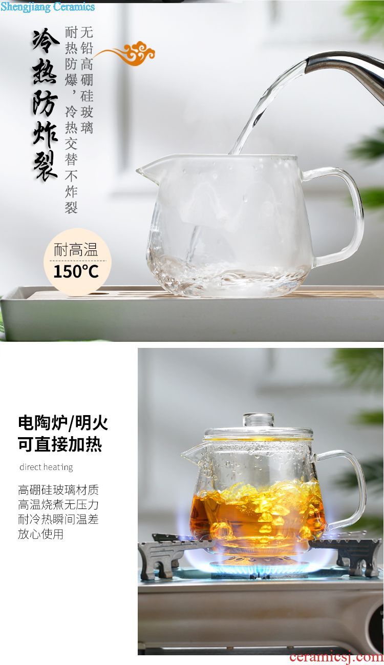 Purple sand tea set automatically suit household lazy tea set ceramic kung fu tea cups, stone mill rotating the teapot