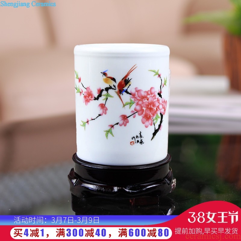 Hand draw little gold fish tank cb81 jingdezhen ceramics Water lily bowl lotus cylinder tortoise raise flower pot fish basin hydroponics