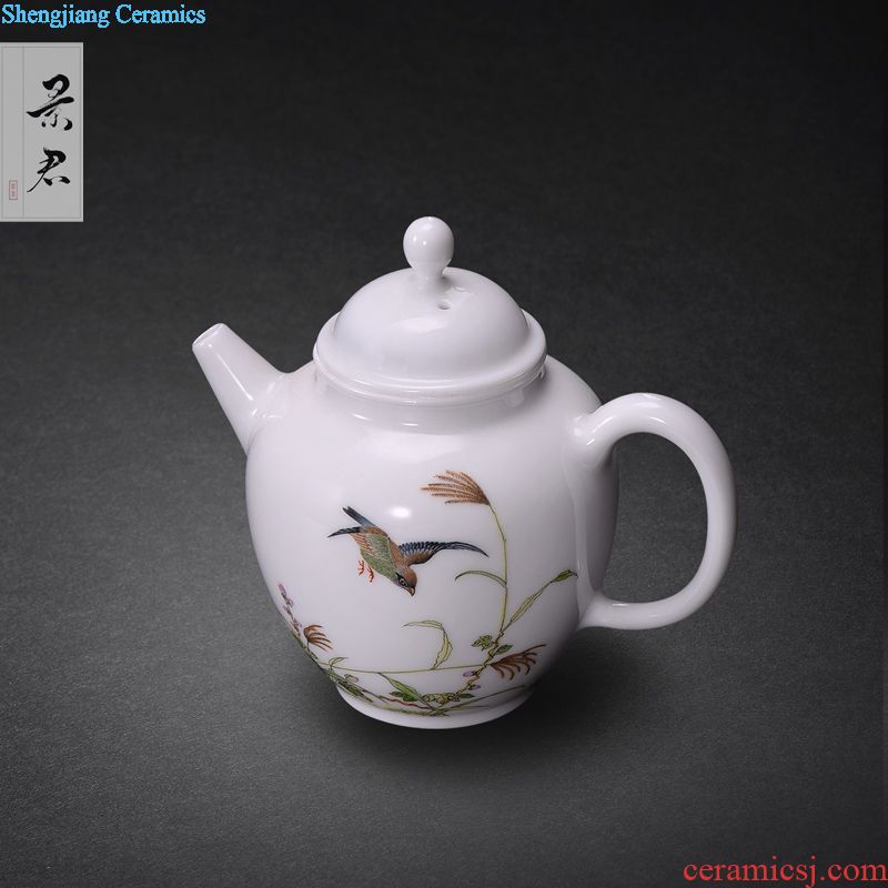 JingJun Jingdezhen longfeng hand-painted porcelain ceramic pot of bearing dry plate of a pot of ground mat tea table with porcelain tea