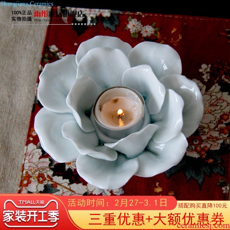 | jingdezhen ceramics shadow celadon of primitive simplicity wind rain tong household aroma stove furnishing articles of manual hollow out process