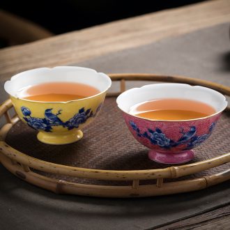 Jingdezhen chenghua bucket color antique tea chicken filtering cylinder cup teapot handmade ceramic drinking tea pot teapot