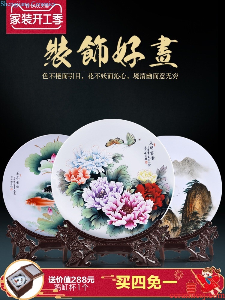 Jingdezhen ceramic imitation qing qianlong bucket color a surname is little lion ball vase decoration collection of new Chinese style furnishing articles