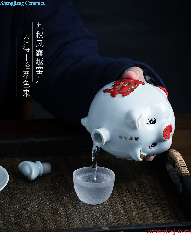 Jingdezhen ceramic jars with 3 kg bubble antique home furnishing articles wine bottle is empty jar empty wine bottle sealed cans