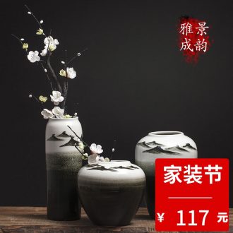 Jingdezhen ceramics hotel table flower arranging dried flower vase decoration furnishing articles household porcelain decoration in the sitting room