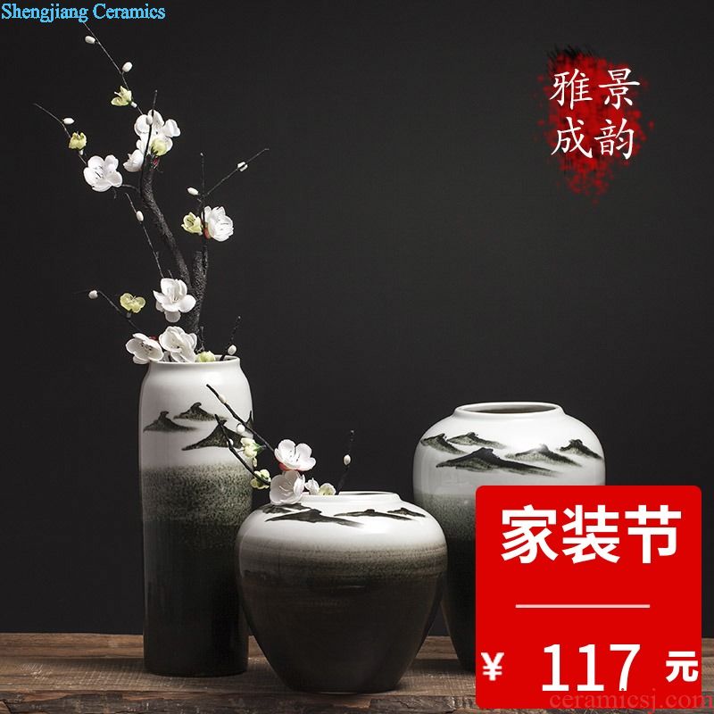 Jingdezhen ceramics hotel table flower arranging dried flower vase decoration furnishing articles household porcelain decoration in the sitting room