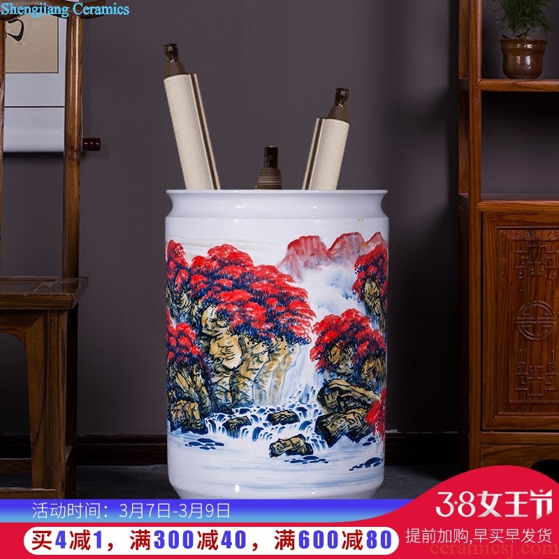 Jingdezhen ceramics hand-painted riches and honour figure of large vase fgt0 household decorates sitting room place Chinese style home outfit