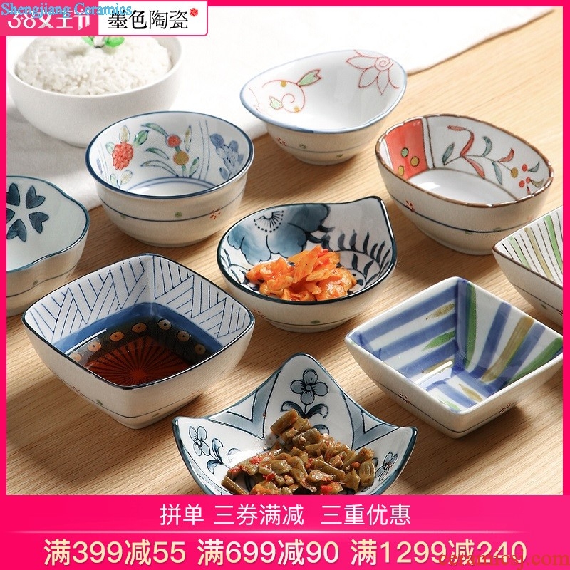 Inky new ceramic large soup bowl rainbow noodle bowl pink bowl cute bowl of individual household japanese-style tableware plate