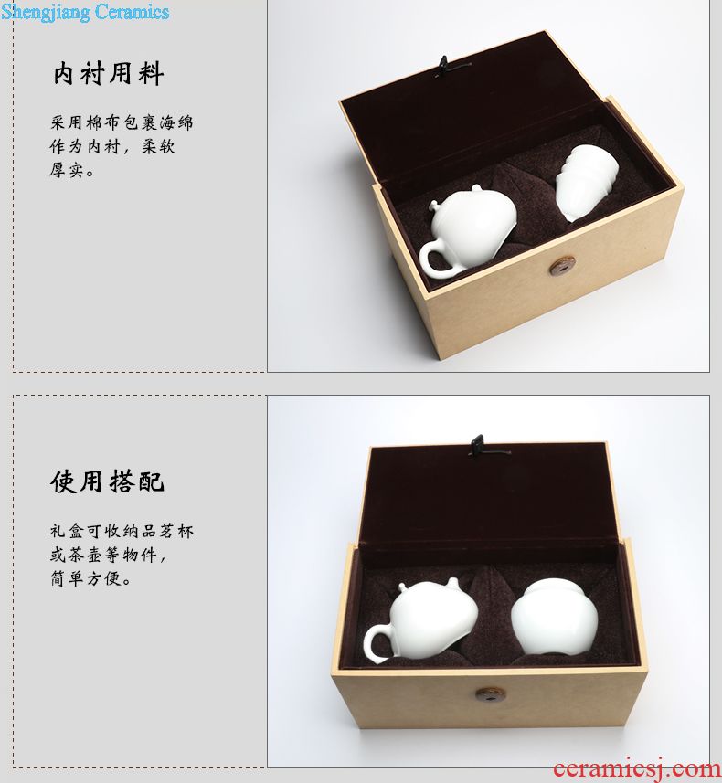 Three frequently hall tea caddy tea warehouse Ceramic large seal pot Jingdezhen kung fu tea tao child receives