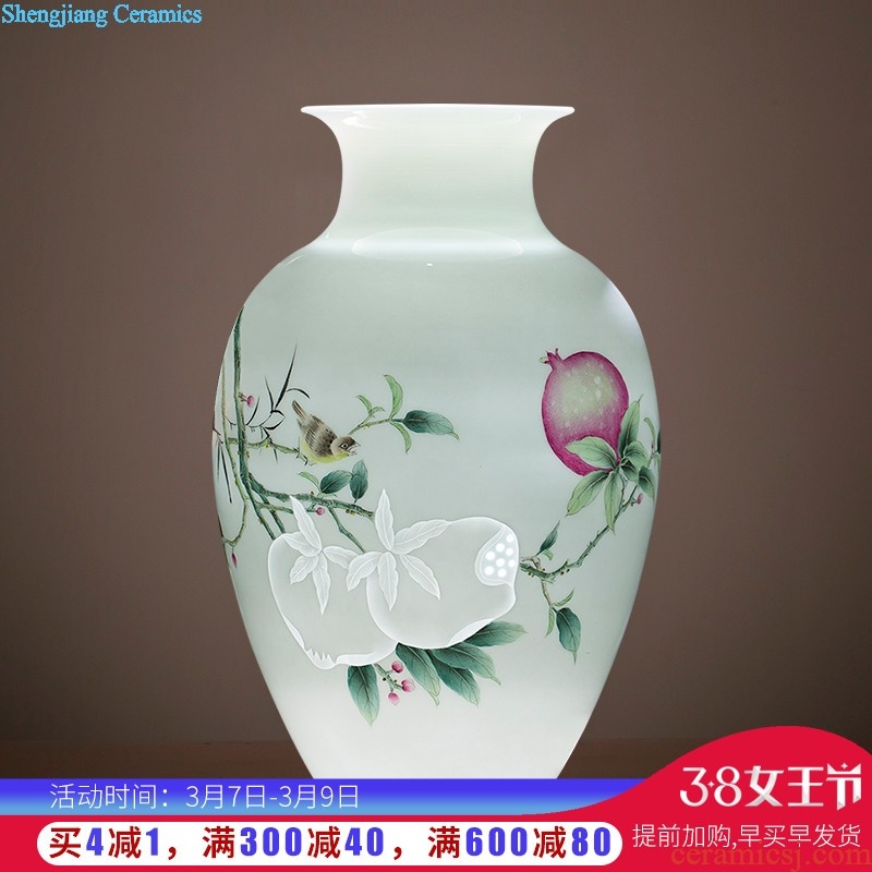 Jingdezhen ceramic porcelain enamel famous hand-drawn characters vase ferro ShouXi home sitting room adornment is placed