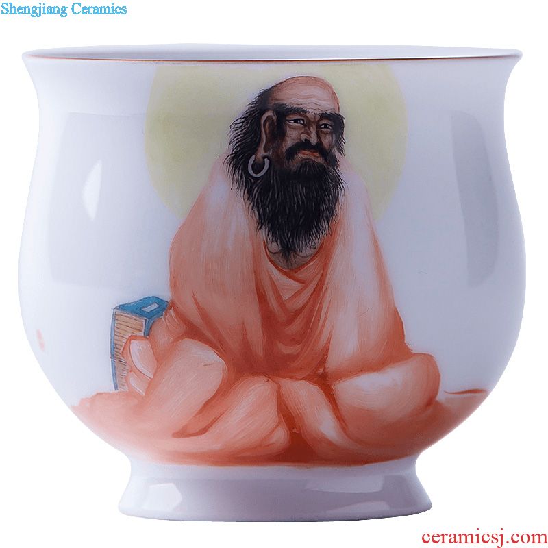 Jingdezhen ceramic products all hand pastel masters cup hand-painted figure kung fu tea cup to collect the ancient philosophers sample tea cup