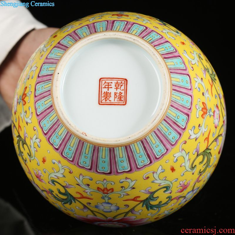 Jingdezhen ceramic manual tong qu caddy of new Chinese style household pu-erh tea seal save receives a large