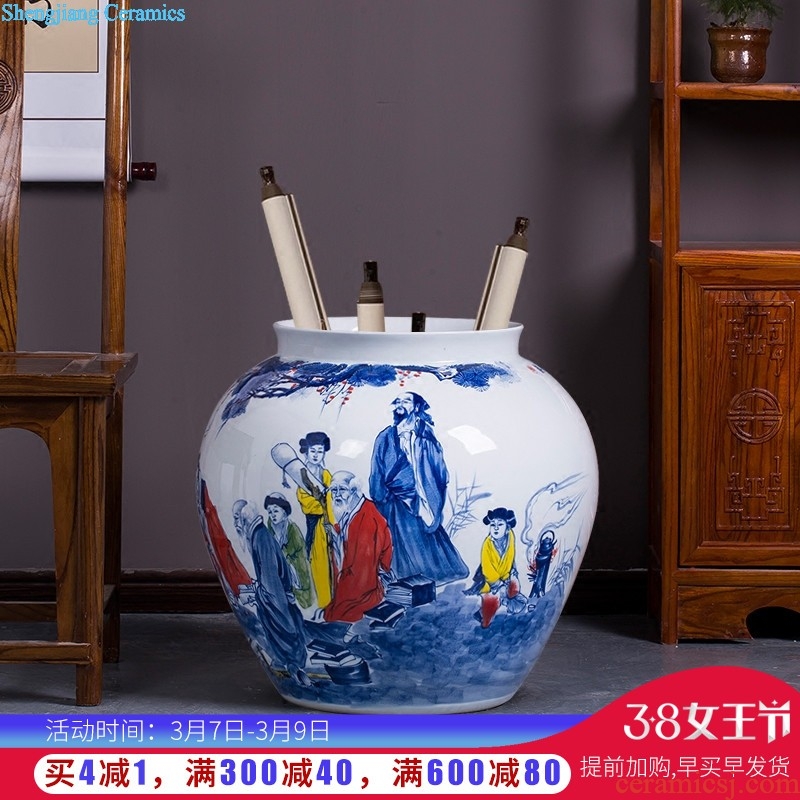 Jingdezhen ceramics decoration plate of Chinese style household act the role ofing is tasted the sitting room porch TV ark wine desktop furnishing articles