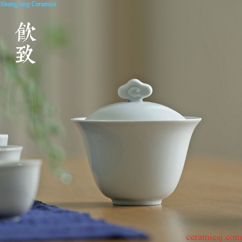 The new drink to authentic tea set tea service of a complete set of household kunfu tea ware celadon porcelain tureen office