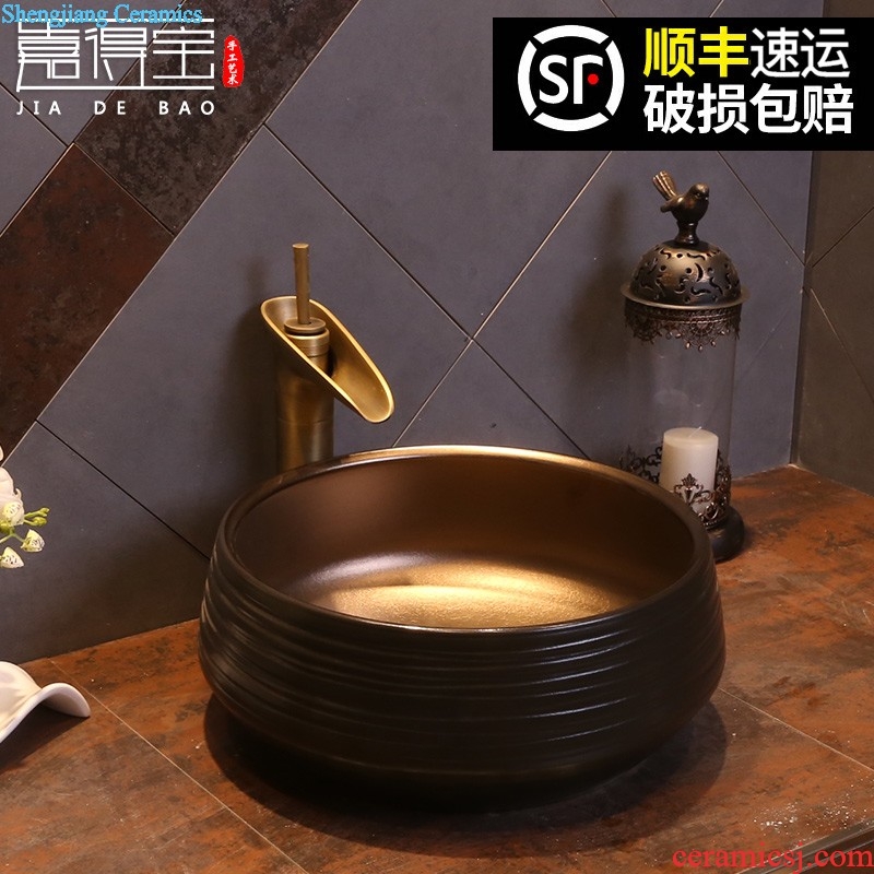 Jia depot ceramic square basin of household toilet stage basin sink restoring ancient ways is the new Chinese style art basin