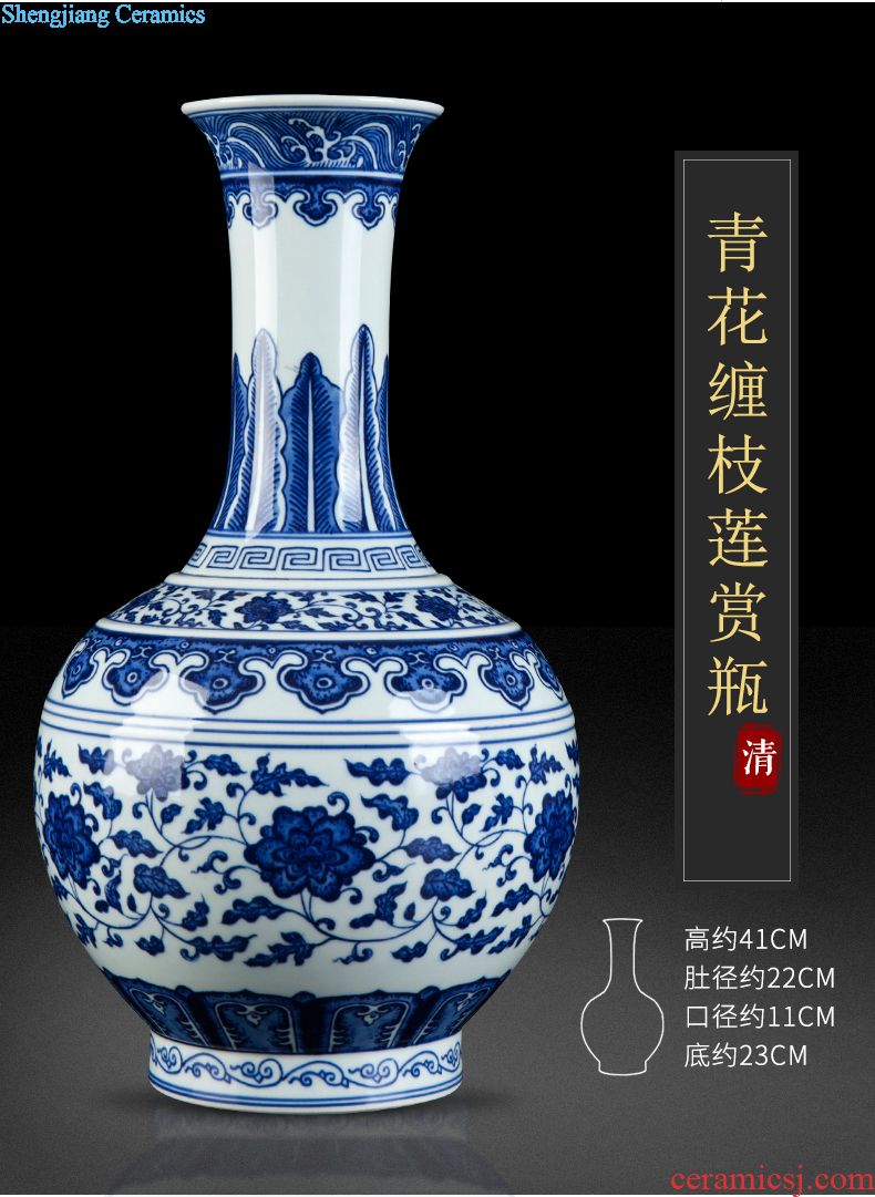 Jingdezhen ceramic Chinese gourd vases feng shui furnishing articles creative home sitting room annatto wine accessories