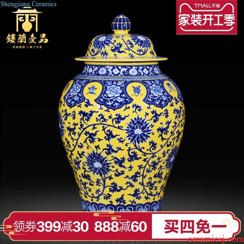 Jingdezhen ceramics hand-painted porcelain vase Chinese TV ark sitting room sofa decorative collection of marriage furnishing articles