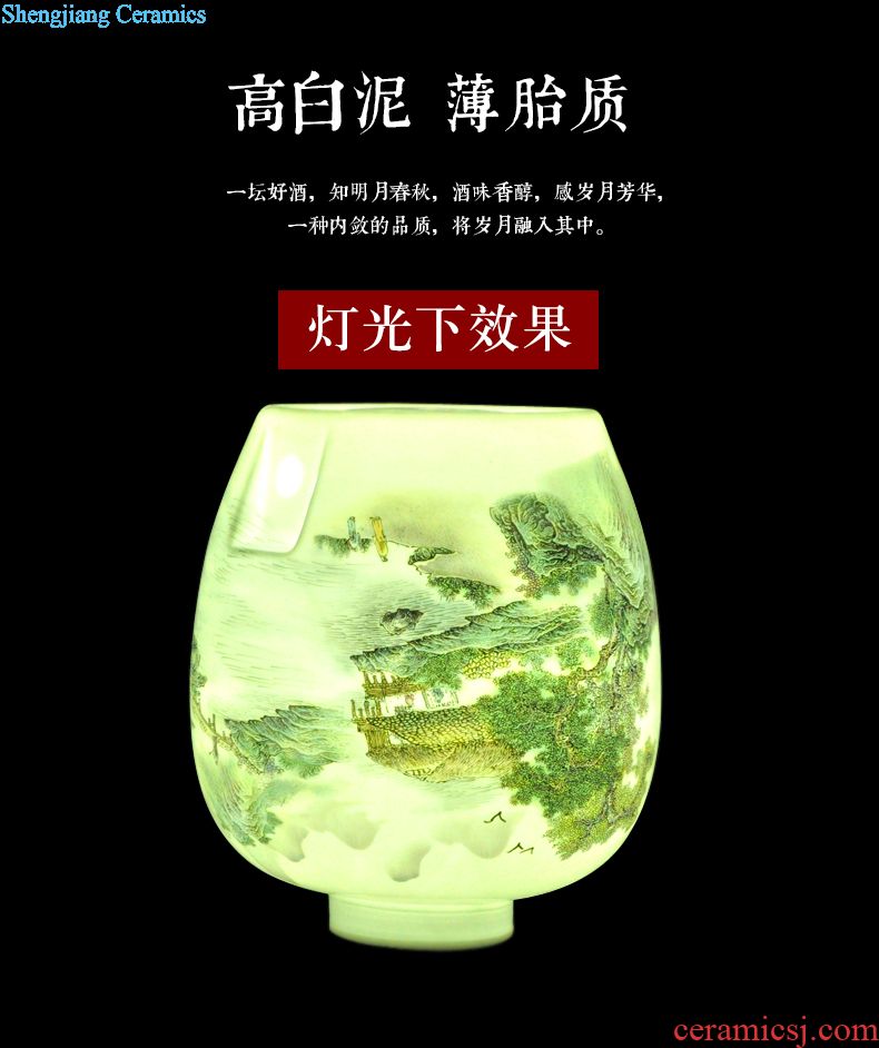 Jingdezhen ceramic antique wine jar sealing it home 10 jins of 50 pounds to wine bubble medicine wine liquor jugs