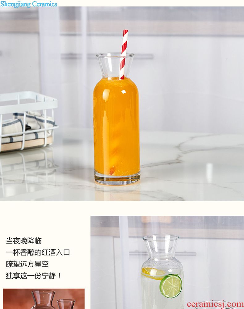 Ceramic marble oil can kitchen household large leakproof soy sauce vinegar bottle of peanut sesame oil tank capacity