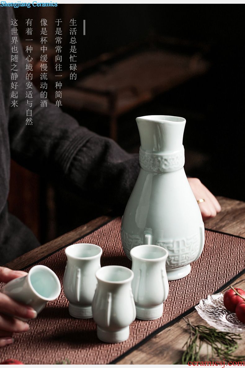 Hand-painted jingdezhen ceramic barrel ricer box 40 kg pack household moistureproof cylinder tank rice storage tank storage jar with cover