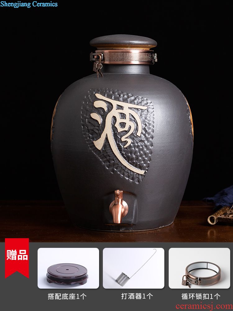 Jingdezhen ceramic bottle 1/2/3/5/10 jin empty liquor bottles of archaize home hip flask wine bubble wine jars