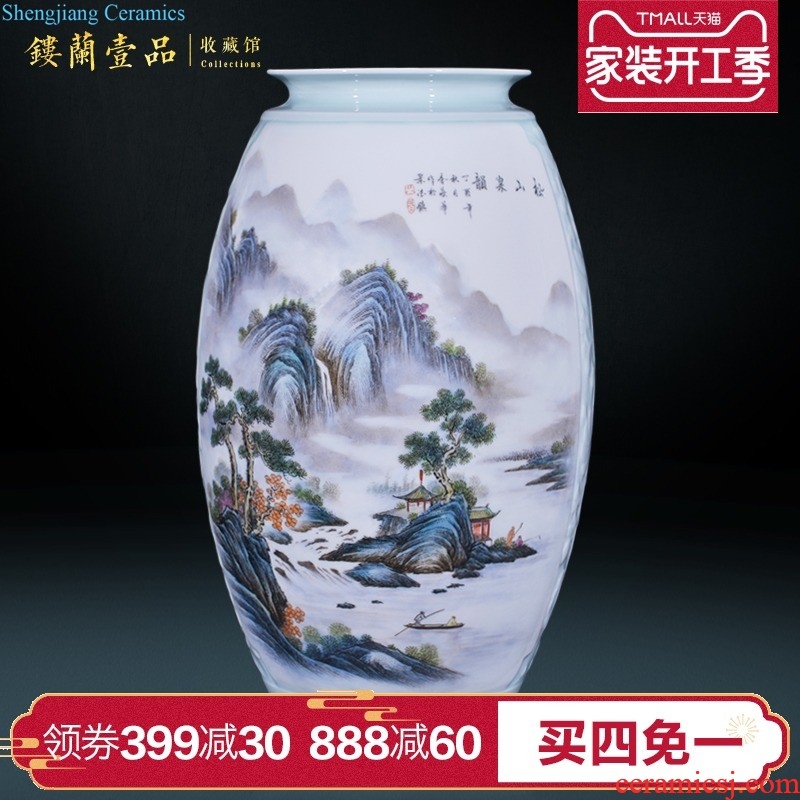 Jingdezhen ceramics hand-painted colors large vase Chinese contracted home sitting room collect adornment furnishing articles gifts