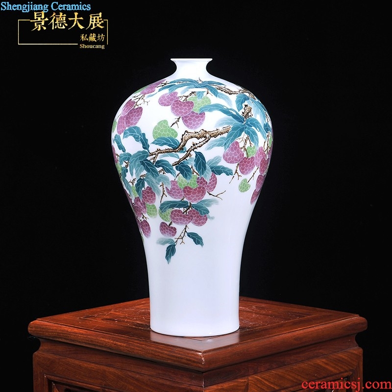 Hand painted pottery and porcelain vase decoration decoration mesa place jingdezhen famous handicraft sitting room place of blue and white porcelain