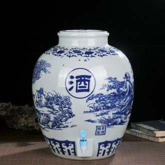 Ceramic jars 10 jins 20 jins 30 jins 50 jins of restoring ancient ways with leading wine VAT hip big wine jar