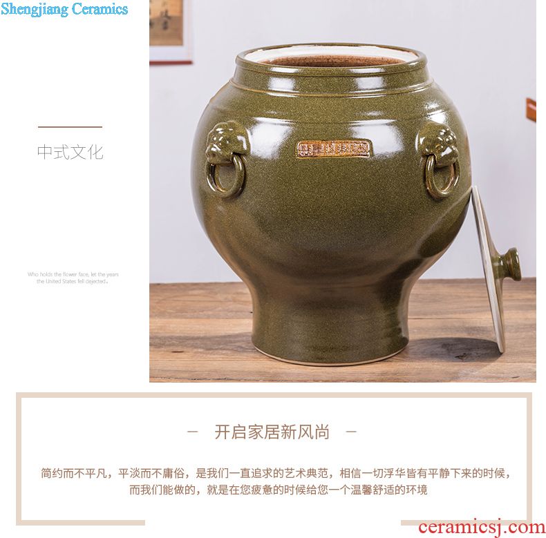 Jingdezhen TaoYang water lily porcelain basin water furnishing articles furnishing articles of handicraft feng shui turtle cylinder tank water is shallow