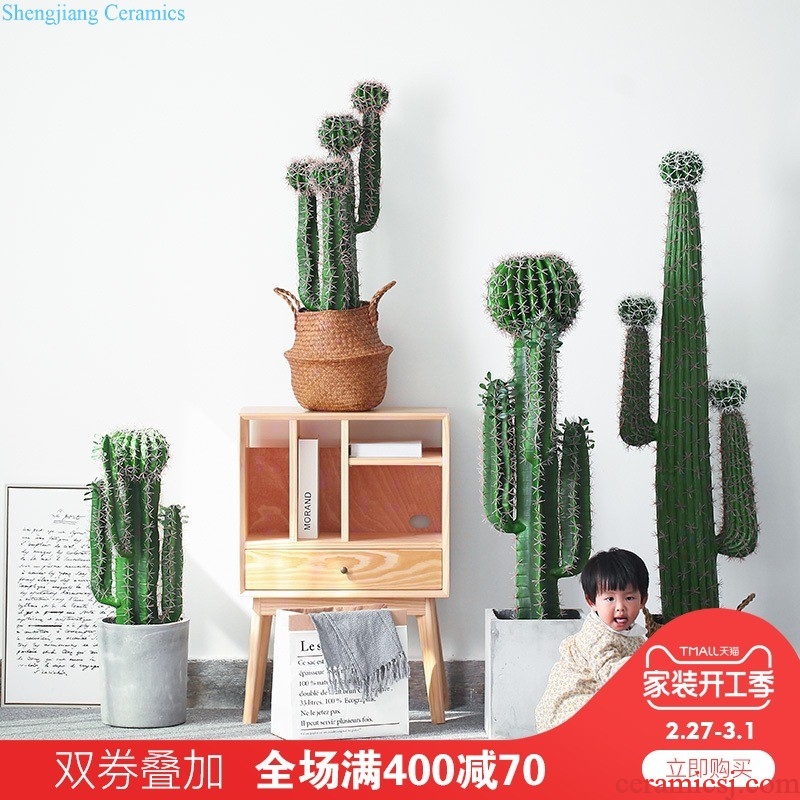 Jingdezhen Nordic contemporary and contracted, ceramic vases, furnishing articles sitting room decoration model between geometrical frustum of a cone flower implement arranging flowers