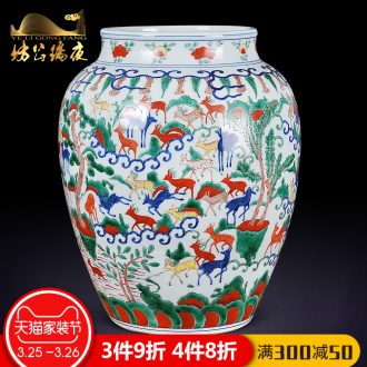 Jingdezhen ceramics furnishing articles under the blue and white Xiao Heyue archaize Han Xintu vases, Chinese style household decorations