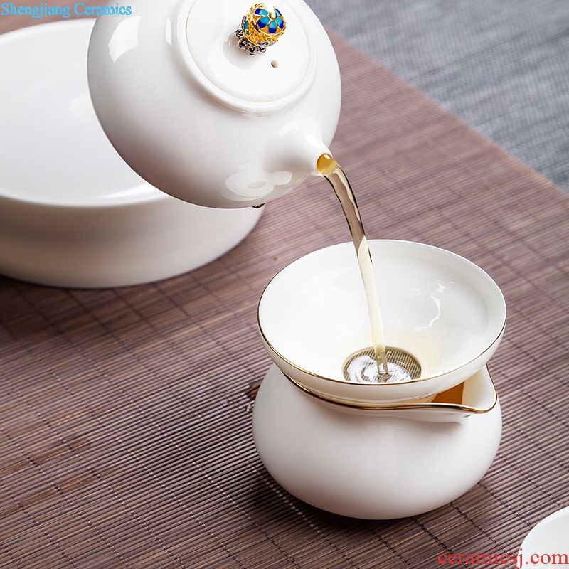 Jingdezhen tableware suit American dishes suit Creative household ceramic bowl european-style bone porcelain bowl chopsticks plate