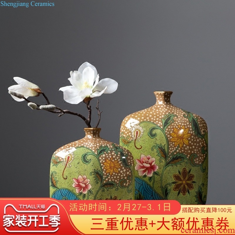 Dry jingdezhen ceramic vases, contemporary and contracted sitting room TV ark adornment furnishing articles table hydroponic flowers