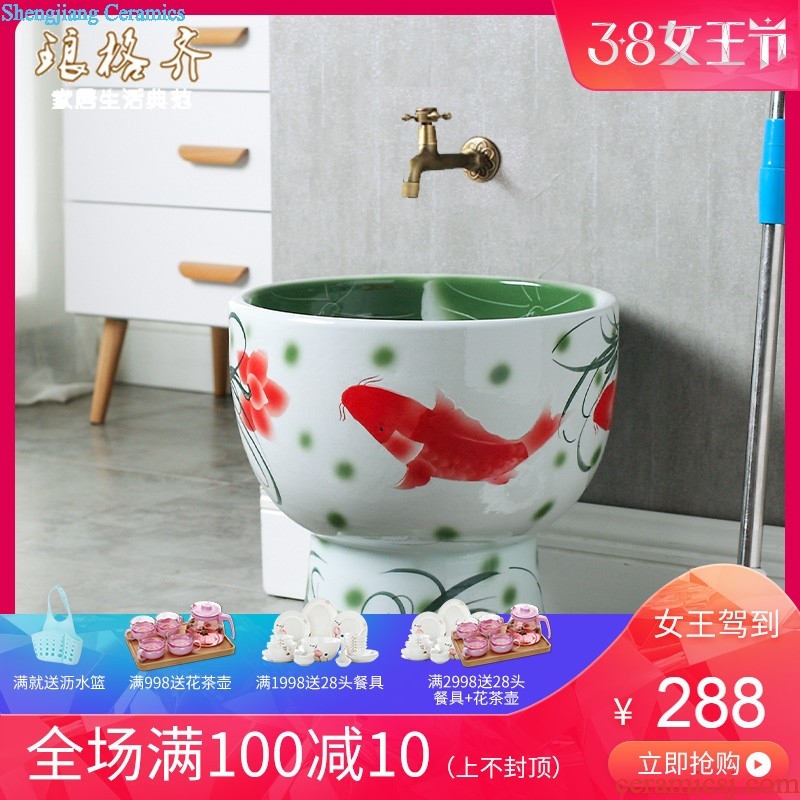 The stage basin square on the sink basin ceramic art basin of household toilet wash basin of the basin that wash a face