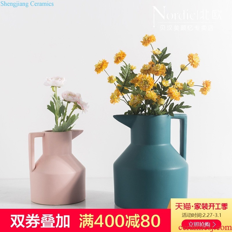 Nordic ins wind cactus furnishing articles sitting room furniture creative personality office ceramic plant desktop ornaments