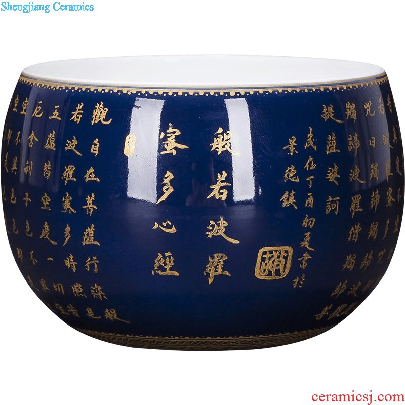 Santa hand-painted ceramic kung fu tea tea maintain five kirin master light hand, jingdezhen blue and white tea