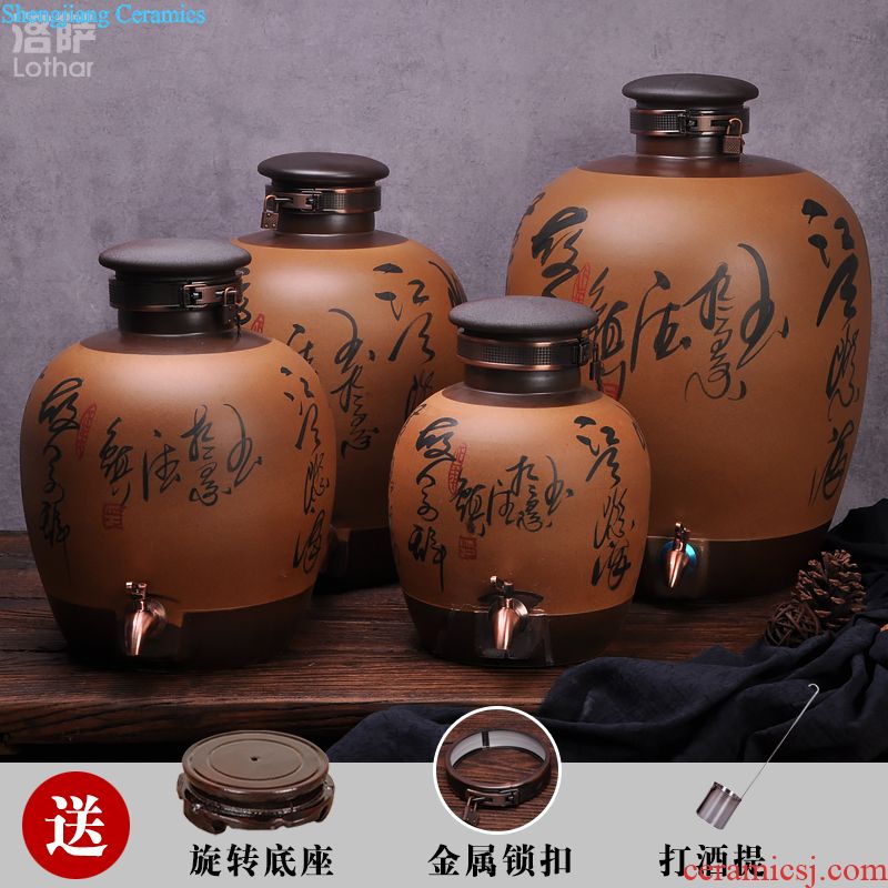 Jingdezhen ceramic jar it 10 jins of 50 pounds with leading bubble jars wine bottle wine pot liquor jars