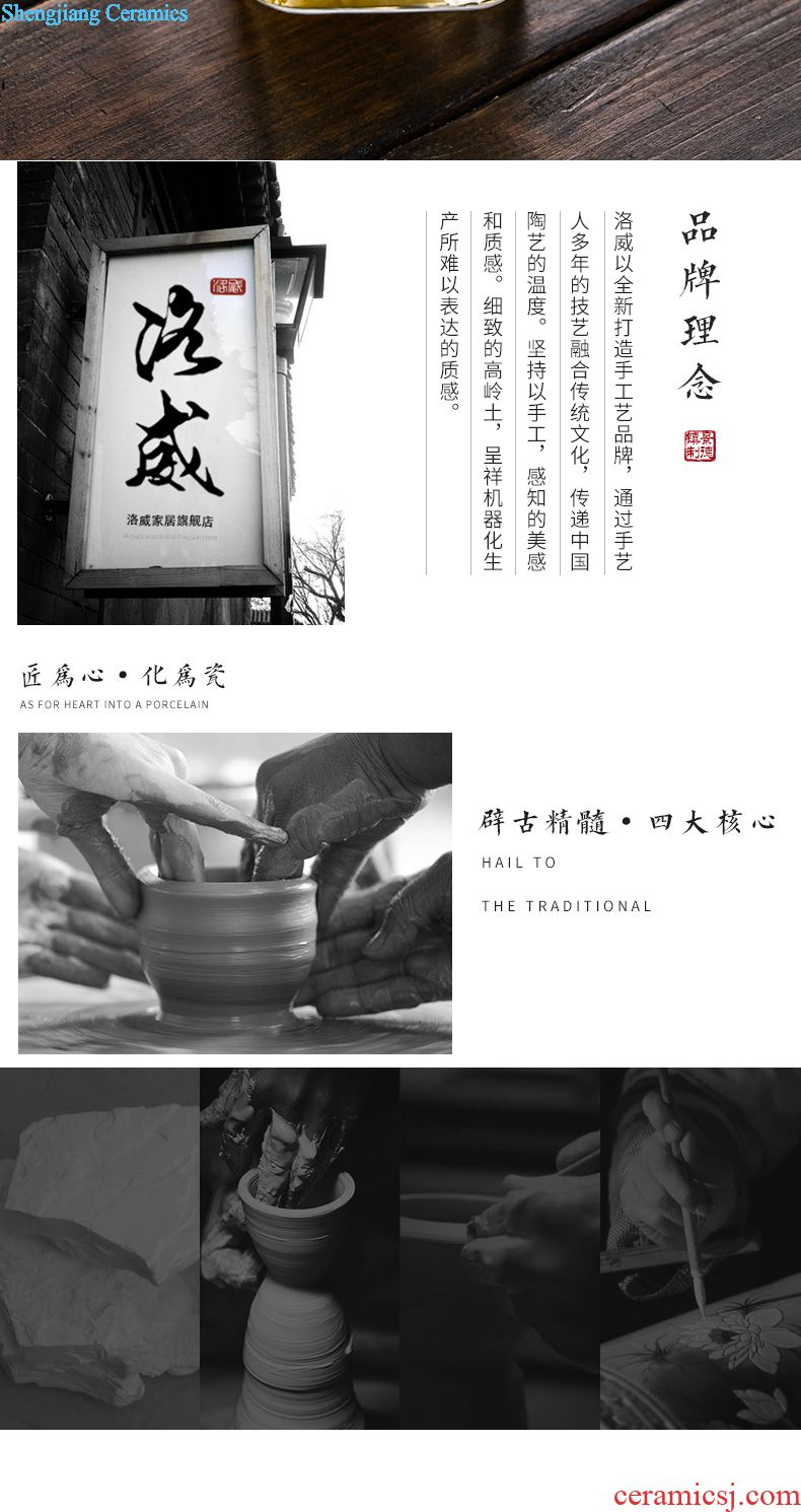 Jingdezhen ebony wood tea six gentleman's suit tea art combination furnishing articles ChaGa kung fu tea accessories with zero