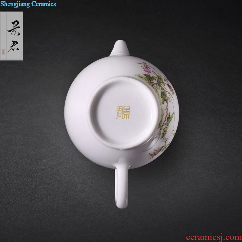 JingJun Jingdezhen longfeng hand-painted porcelain ceramic pot of bearing dry plate of a pot of ground mat tea table with porcelain tea