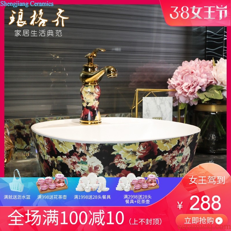 The stage basin ellipse on the sink basin ceramic art basin of household toilet wash basin of the basin that wash a face