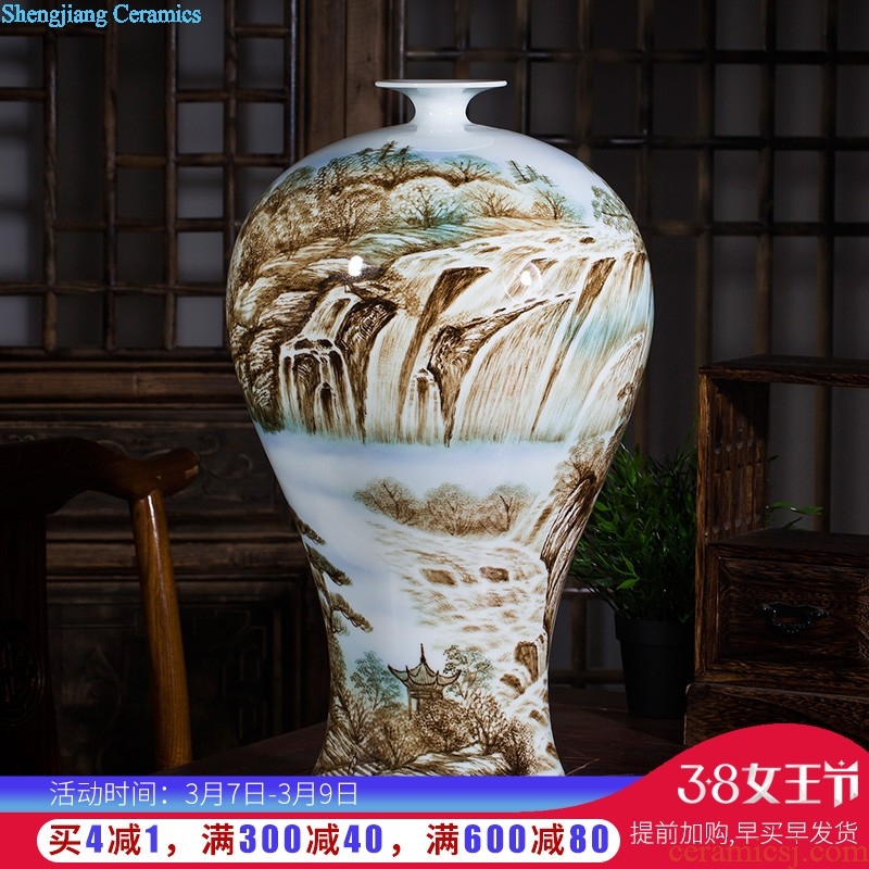 Jingdezhen ceramics by hand carved poems of large vases, decorative household items furnishing articles opening gifts yz1