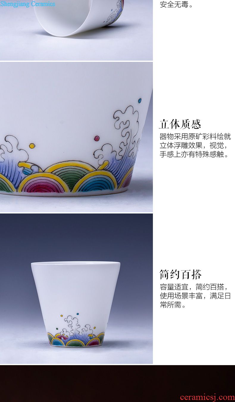 St step big ceramic kung fu tea pot hand-painted porcelain imitation king ChanCui teapot all hand jingdezhen tea pot