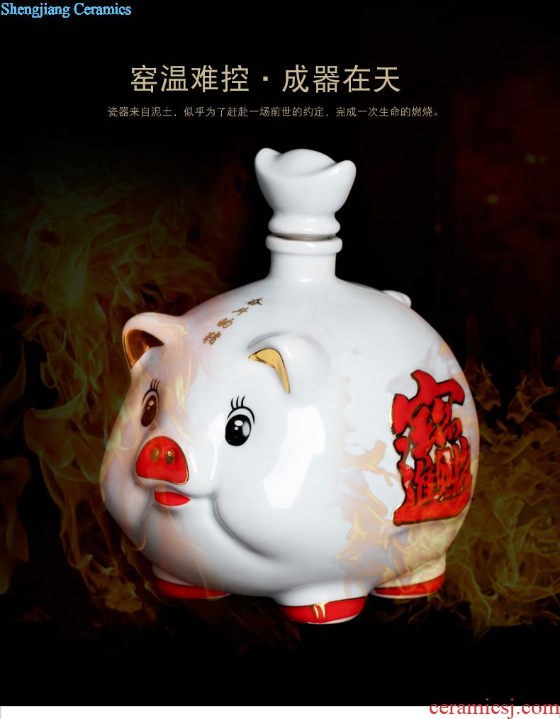 Jingdezhen ceramic jars with 3 kg bubble antique home furnishing articles wine bottle is empty jar empty wine bottle sealed cans