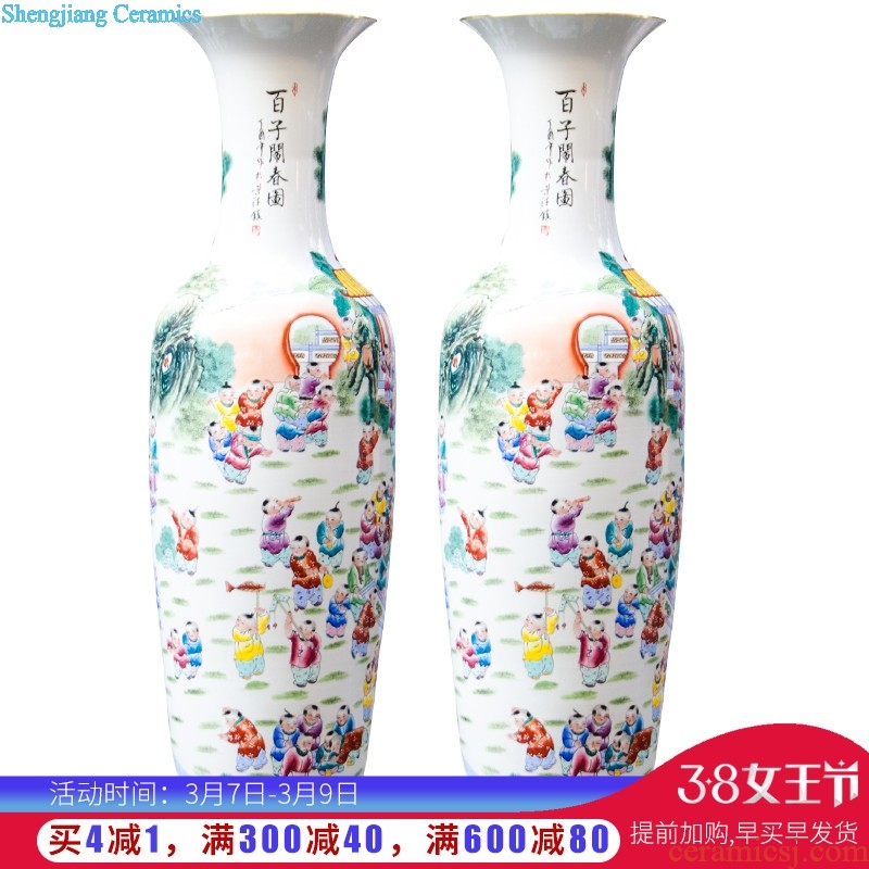 Jingdezhen ceramics hand-painted scenery of blue and white porcelain vase archaize sitting room ark adornment of Chinese style household furnishing articles