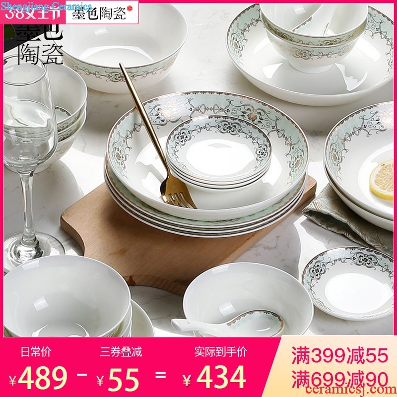 Chinese bone porcelain child home new creative ceramic tableware plate deep dish soup plate bone beauty dish plate