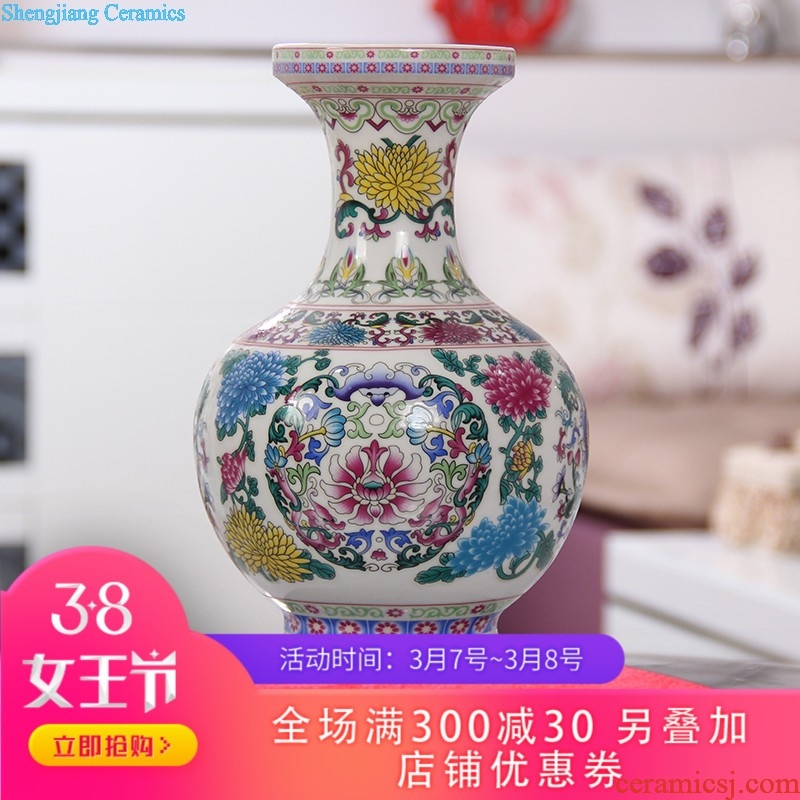 Large ceramic vase landed Chinese nostalgic home decoration flower arranging hydroponic sitting room place wedding housewarming gift