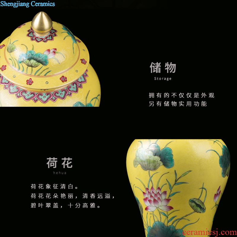 New Chinese blue and white porcelain of jingdezhen ceramics live long and proper cap tube bottle arranging flowers, vases, decorative crafts