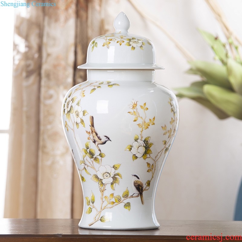 Jingdezhen ceramic vase furnishing articles Nordic light luxury porcelain storage tank sitting room porch household soft adornment arranging flowers